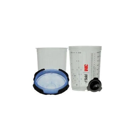 3M PPSTM  2.0 Spray Cup System Kit, Midi 13.5 fl oz, 400 mL, 125u Micron Filter, 50PK 7100296772